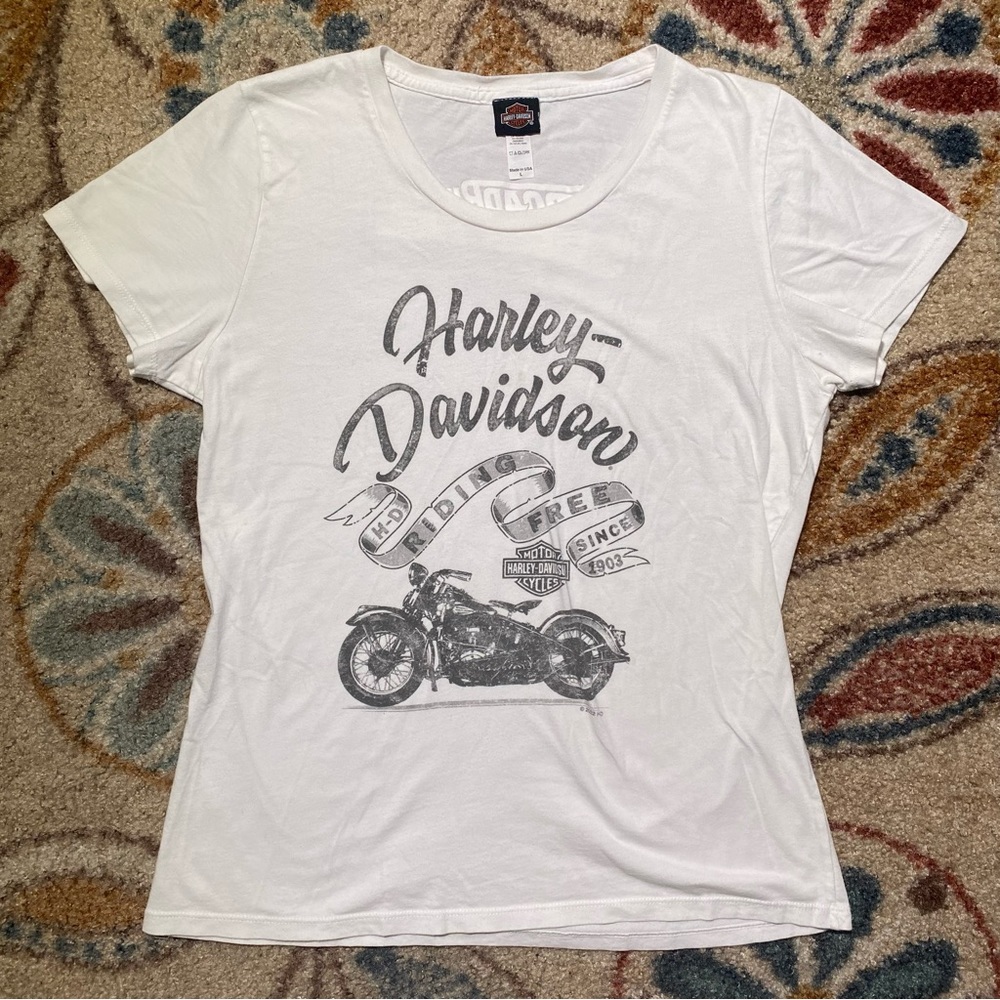 Harley Davidson Motorcycle Baby Doll T shirt